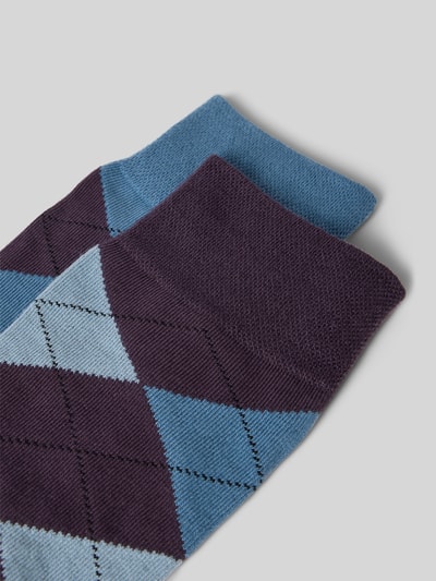 camano Sokken met elastische ribboordjes in een set van 2 paar Bordeaux - 2