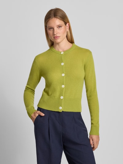 JOOP! Strickjacke aus Kaschmir mit Rundhalsausschnitt Modell 'Karina' Hellgruen 4