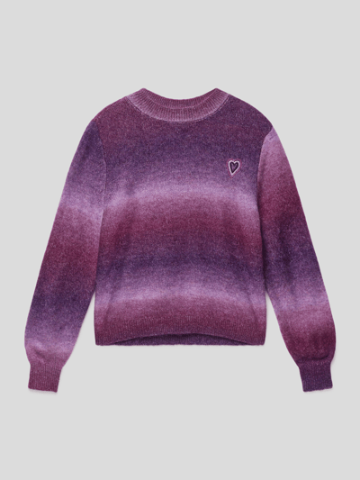 s.Oliver RED LABEL Strickpullover mit Motiv-Stitching Bordeaux Rot 1
