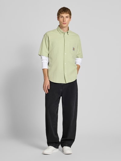 Carhartt Work In Progress Straight leg jeans in 5-pocketmodel, model 'LANDON' Zwart - 1