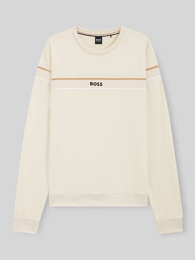BOSS Regular Fit Sweatshirt aus reiner Baumwolle Modell 'ICONIC' Offwhite 2