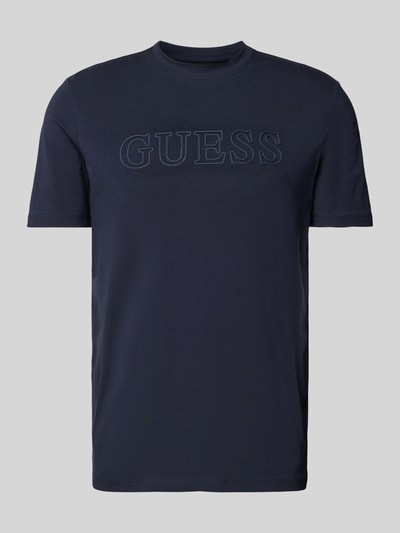 Guess Activewear T-shirt met labelprint, model 'ALPHY' Marineblauw - 2