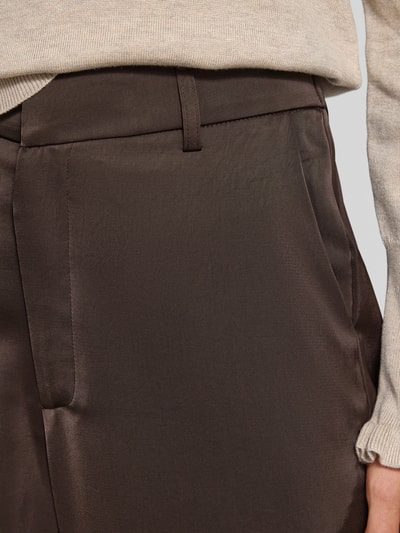 Neo Noir Stoffen broek met Franse steekzakken, model 'Emmett' Donkerbruin - 3