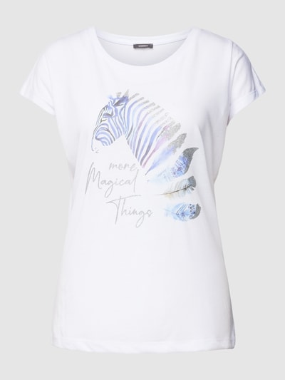 Montego T-shirt met motiefprint Wit - 2