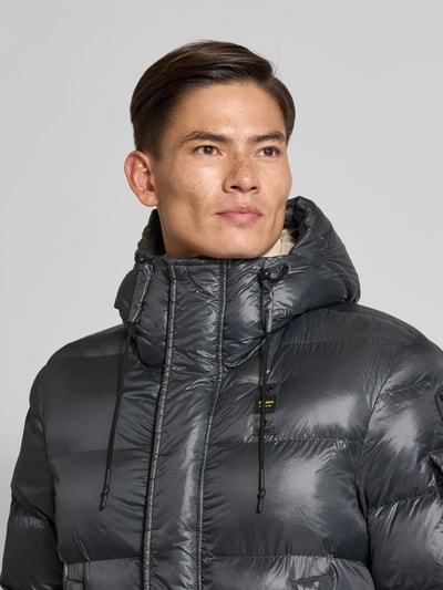 Blauer Usa Regular Fit Steppmantel mit Logo-Applikation Modell 'Aldrich' Graphit 3