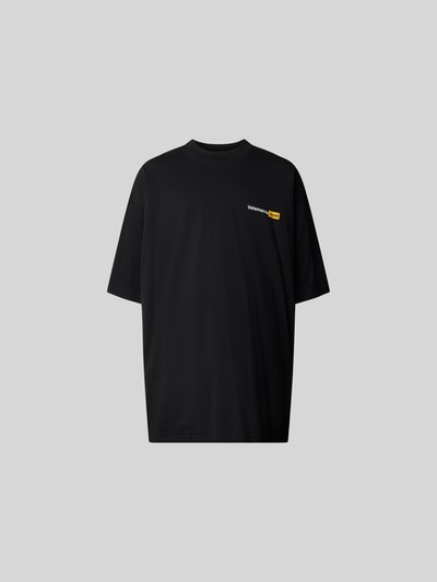 VETEMENTS Oversized T-Shirt mit Label-Print Black 2