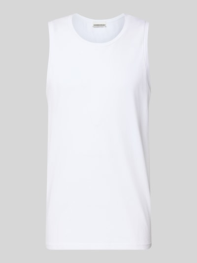 Produktfoto, Relaxed Fit Tank Top aus reine Baumwolle von Armedangels in Weiß, Optik: Unifarben, Passform: Relaxed-Fit, Ausschnitt: Rundhals, Trägerform: breite Träger, Material: reine Baumwolle