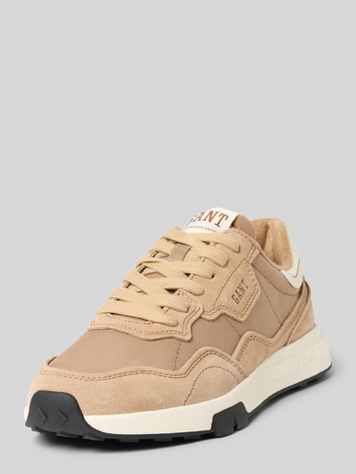 Gant Sneakers met labeldetails, model 'Youtron' Zand - 1