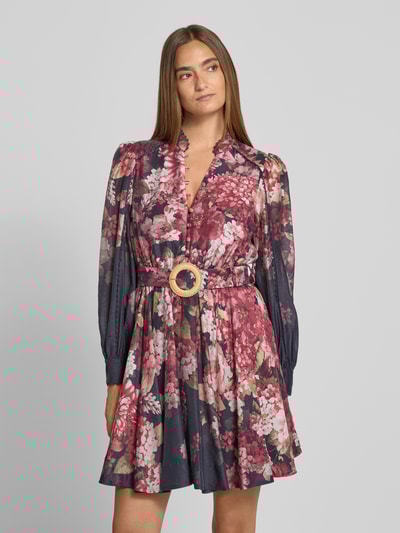 Forever New A-Linie Cocktailkleid aus Lyocell-Mix mit Leinen-Anteil Modell 'Vienna' Dunkelblau 4