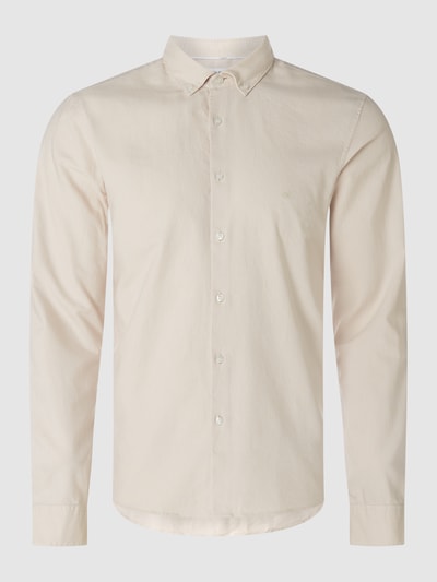 CK Calvin Klein Slim Fit Business-Hemd aus Oxford  Beige 2