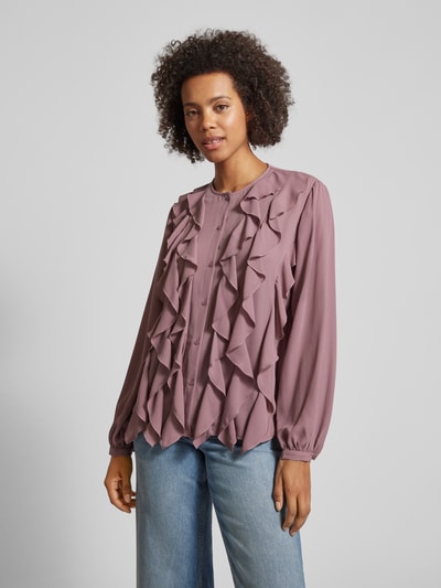 Jake*s Collection Blouse met volants Prune - 4