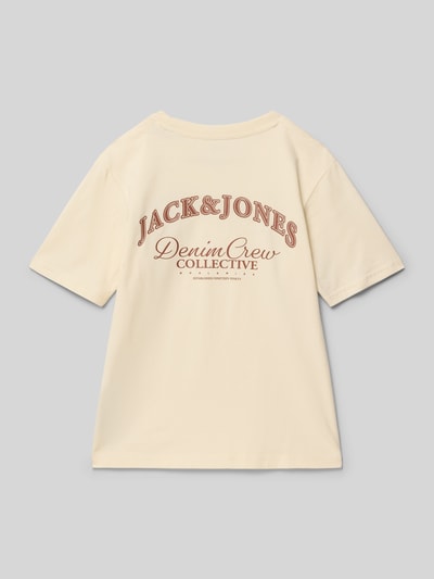Jack & Jones T-shirt met labelprint Offwhite - 3