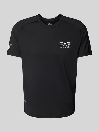 EA7 Emporio Armani T-Shirt mit Label-Print Modell 'VENTUS7' Black 2