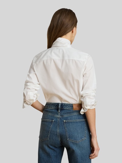 Lauren Ralph Lauren Regular Fit Freizeitbluse aus reiner Baumwolle mit Schluppe Weiss 5