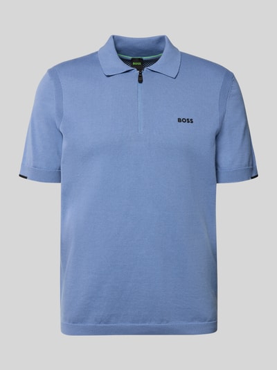 BOSS Green Regular Fit Poloshirt aus reiner Baumwolle Modell 'KN_EVER-X' Blau 2