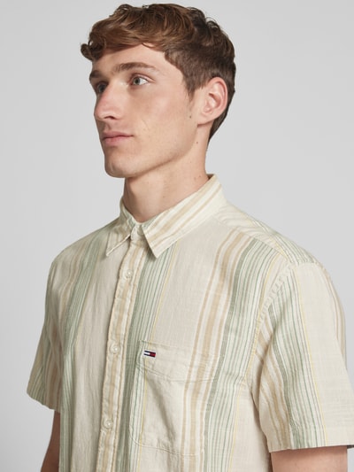 Tommy Jeans Regular Fit Freizeithemd aus reiner Baumwolle Beige 3