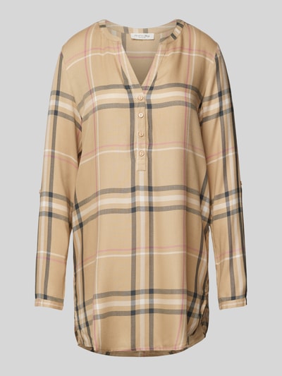 Christian Berg Woman Oversized blouseshirt met korte knoopsluiting Beige - 2