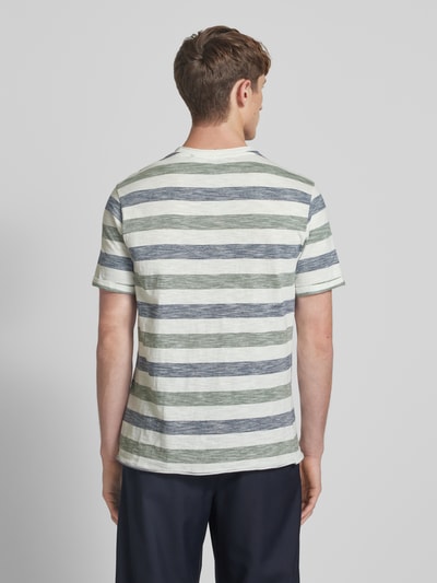 Blend T-Shirt mit geripptem Rundhalsausschnitt Modell 'JELANI' Marine 5