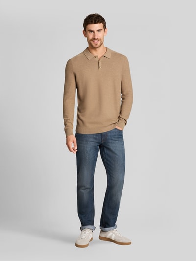 Tom Tailor Regular fit pullover met polokraag Camel - 1