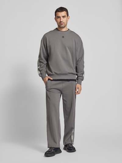 HUGO Sweatpants met elastische band, model ‘Dishorte’ Lichtgrijs - 1