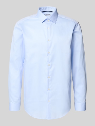 Jake*s Koszula biznesowa o kroju regular fit z kołnierzykiem typu kent Błękitny 2