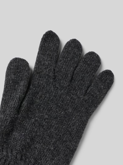 bugatti Rękawiczki z mieszanki bawełny i wiskozy z domieszką kaszmiru model ‘solid’ Antracytowy 3