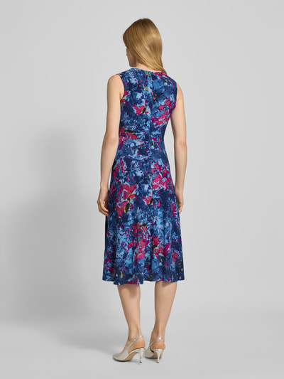 Lauren Ralph Lauren Midikleid mit Knoten-Detail Modell 'TESSANNE' Bleu Melange 5