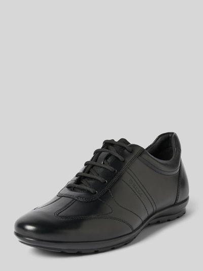 Geox Derby schoenen met labeldetail, model 'Symbol' Zwart - 1