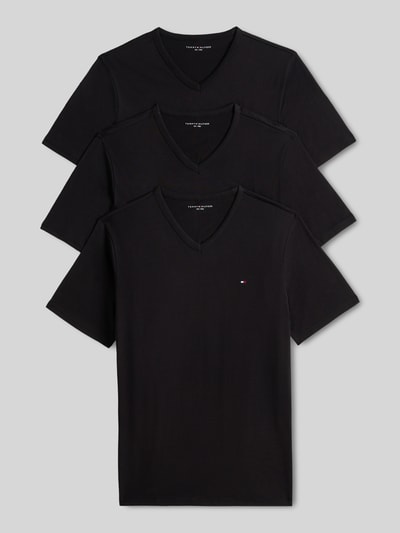 Tommy Hilfiger Regular Fit T-Shirt aus Baumwoll-Mix im 3er-Pack Black 2