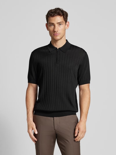 Mango Poloshirt mit Streifenmuster Black 4