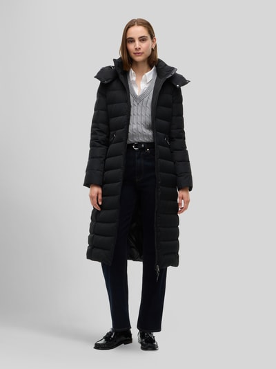 Tommy Hilfiger Slim Fit lange donsjas met stormboeien Zwart - 4