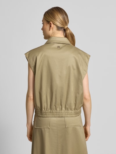 MOS MOSH Weste aus Lyocell-Mix mit Reißverschluss Modell 'Kendall Billie' Beige 5