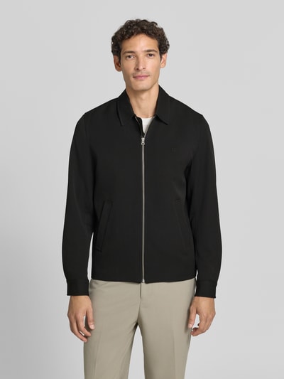 Les Deux Jacke mit Logo-Stitching Modell 'Como' Black 4
