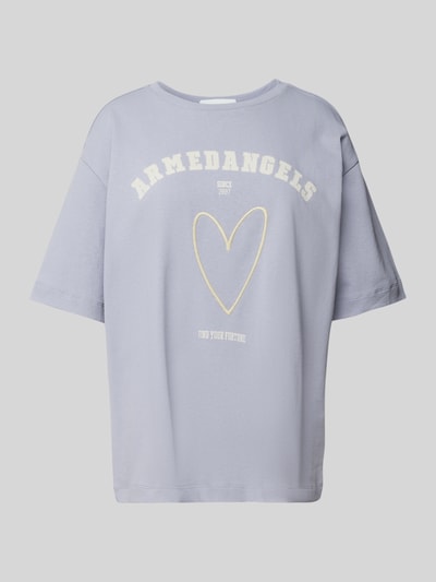 Armedangels T-Shirt mit Label- und Statement-Print Modell 'GIANNAA FORTUNE' Lavender 2