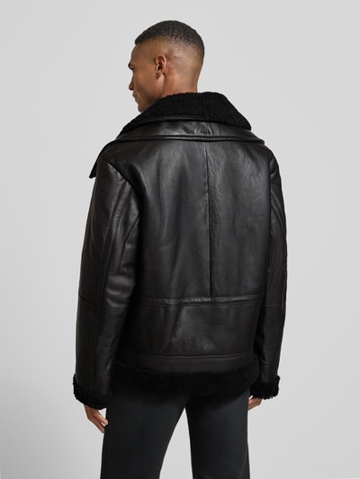 BOSS Orange Regular Fit Lederjacke aus echtem Lammleder Modell 'JOGLACI' Black 5