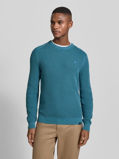 Lerros Sweter o kroju regular fit z imitacji dzianiny Morski 4