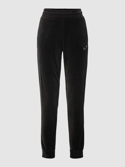 Puma Sweatpants mit Label-Stitching Modell 'Velour' Black 2