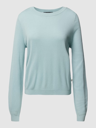 QS Gebreide pullover in effen design Lichtblauw - 2