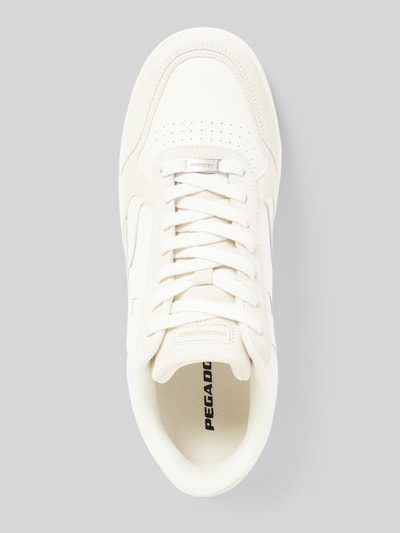 Pegador Ledersneaker mit Label-Applikation Modell 'PULSE LOW' Offwhite 3