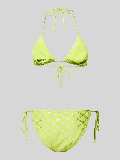 Review Bikini mit seitlicher Schnürung Neon Gelb 3