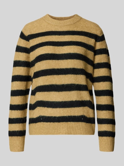 MOS MOSH Strickpullover mit Rundhalsausschnitt Modell 'THORA' Beige 2