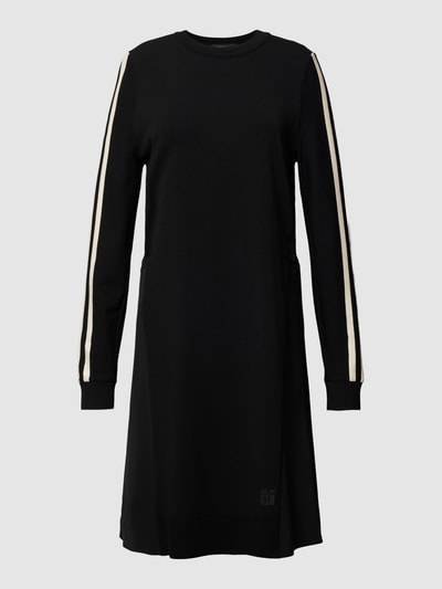 Marc Cain Knielanges Kleid mit geripptem Rundhalsausschnitt Black 2