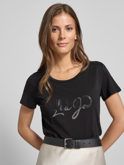 LIU JO SPORT T-Shirt mit Label-Print Black 3