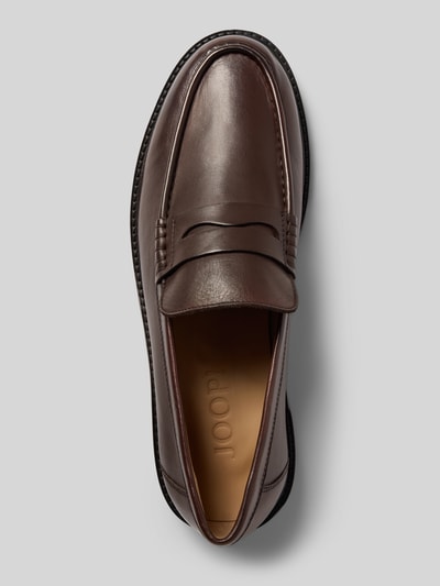 JOOP! SHOES Leren loafers met schaftbrug, model 'pero archy' Donkerbruin - 3