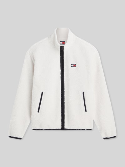 Tommy Jeans Regular Fit Fleecejacke mit Logo-Stitching Offwhite 2