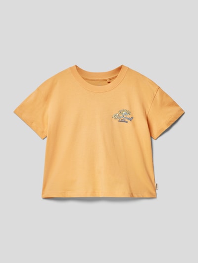 Rip Curl T-shirt krótki z nadrukiem z logo z tyłu Morelowy 1