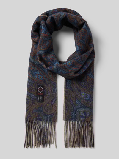 Ascot Schal mit Label-Detail Marine 1