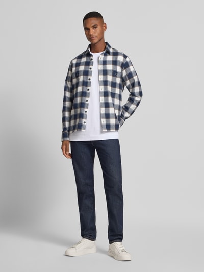 Brax Slim Fit Freizeithemd mit Kentkragen Modell 'KAY' Marine 1