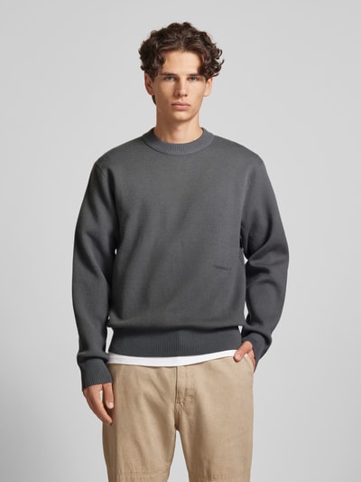 Jack & Jones Gebreide pullover met labelprint, model 'VESTERBRO' Antraciet - 4