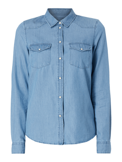 Vero Moda Jeansbluse mit Umlegekragen Bleu 1